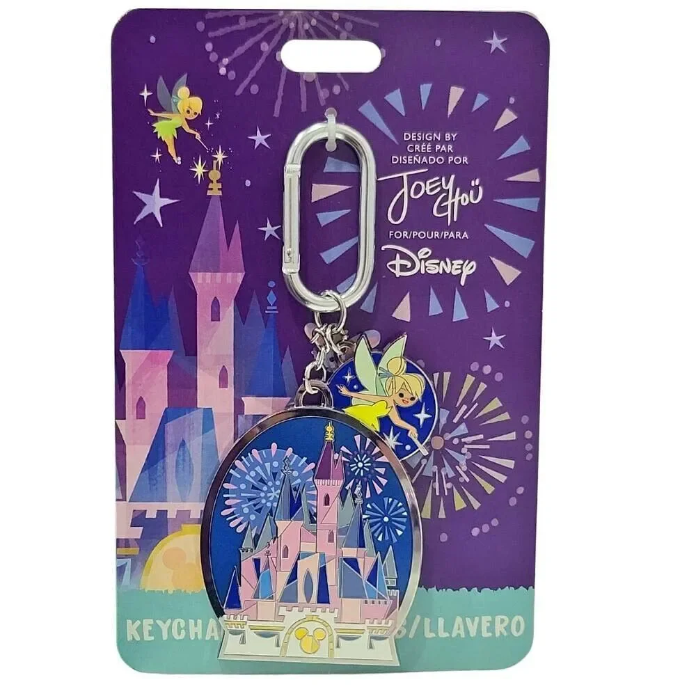 Disney Parks Joey Chou Magic Kingdom Cinderella Castle Tinker Bell Keychain - Picture 1 of 1